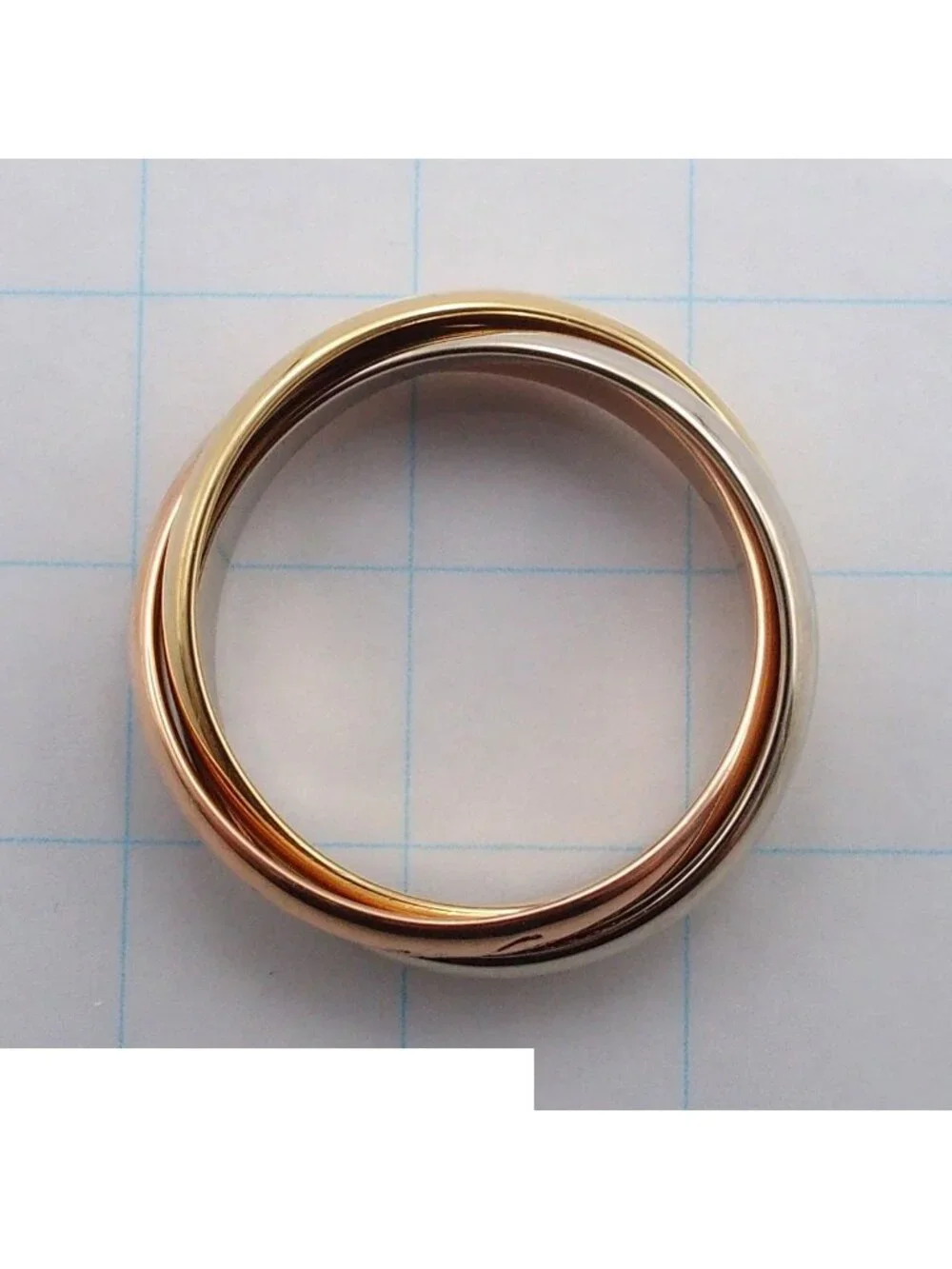 Cartier Trinity MM Three Color Gold 59 Ring